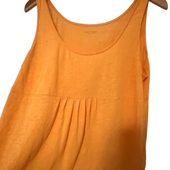 Eileen Fisher 100% Linen Tank Top Women’s Large Orange Relaxed Fit Flowy - Picture 4 of 6